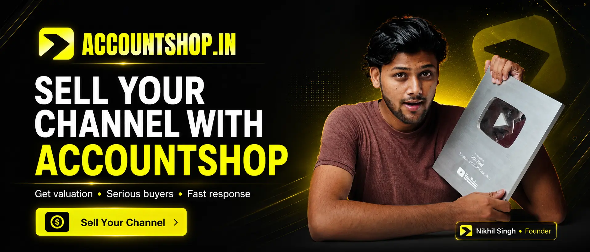 Buy verified YouTube channels on AccountShop.in